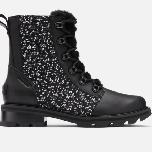 NWT SOREL lennox lace up waterproof combat Moto boots - Picture 7 of 14